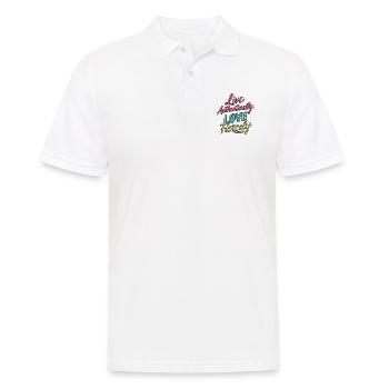 Live Authentically, Love Fiercely - Men's Polo Shirt - white - Front - Kai (181cm)