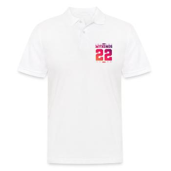 Mykonos 22 - Männer Poloshirt - Weiß - Vorne - Kai (181cm)