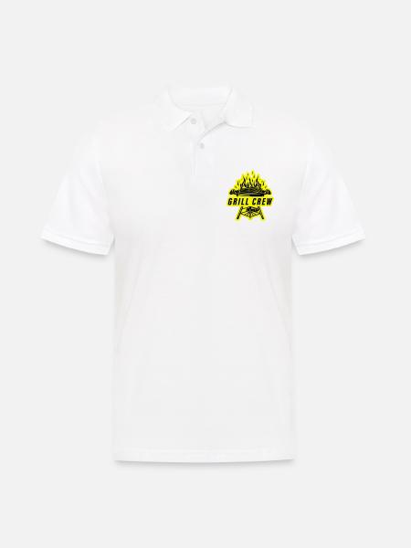 Grill Crew Grilling - Men's Polo Shirt - white