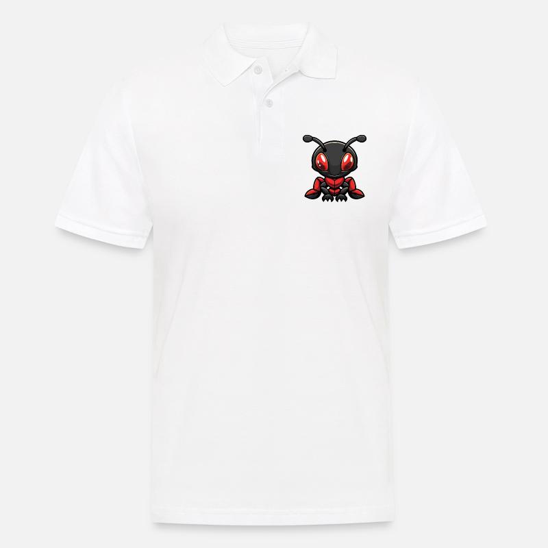 Ameise Comic - Männer Poloshirt - Weiß