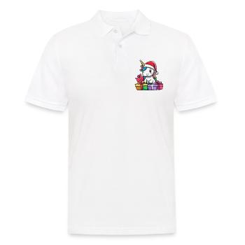 Cadeaux de Noël Licorne - Polo Homme - blanc - Devant - Kai (181cm)