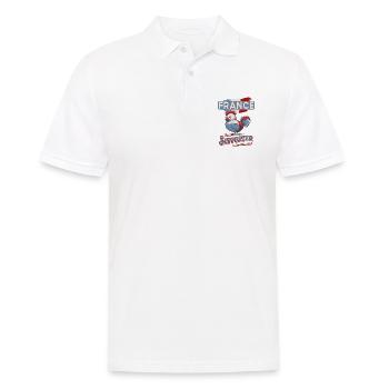 Supporter France Vintage - Men's Polo Shirt - white - Front - Kai (181cm)