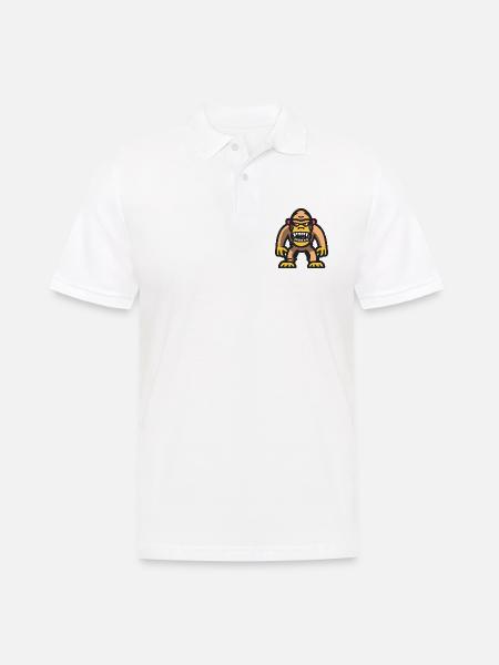 Gorilla Halloween Comic Zombie - Men's Polo Shirt - white