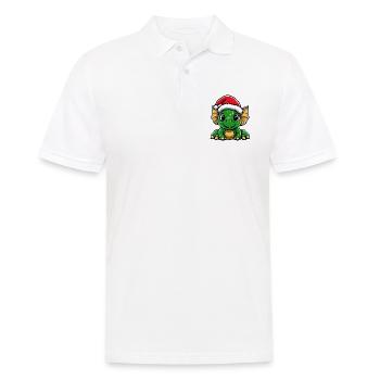 Dinosaure tricératops Noël Noël - Polo Homme - blanc - Devant - Kai (181cm)