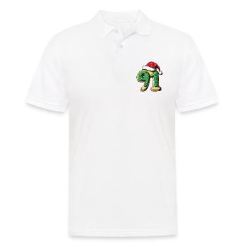 91 Numéro Noël - Polo Homme - blanc - Devant - Kai (181cm)