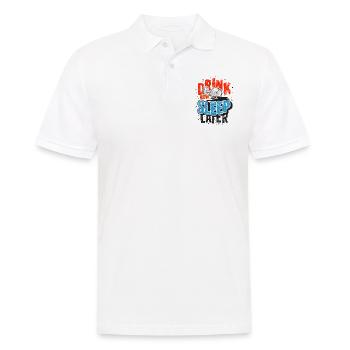 Drink Now - Men's Polo Shirt - white - Front - Kai (181cm)