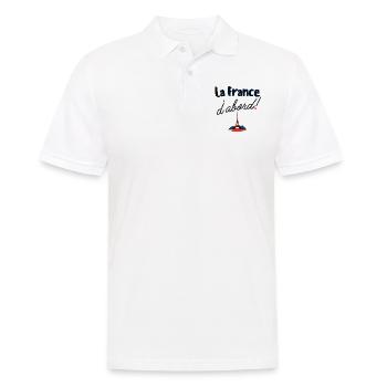 La France d'abord - Polo Homme - blanc - Devant - Kai (181cm)