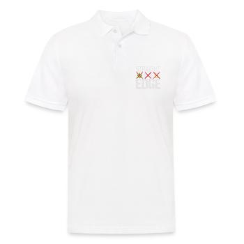 Straight Edge Vegan, gegen Drogen, Punk - Männer Poloshirt - Weiß - Vorne - Kai (181cm)