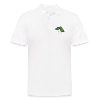 Ginko Blätter/Ginkgo leaf - Männer Poloshirt - Weiß - Vorne - Kai (181cm)