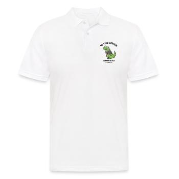 In the office, coffee is our superpower - meme - Männer Poloshirt - Weiß - Vorne - Kai (181cm)