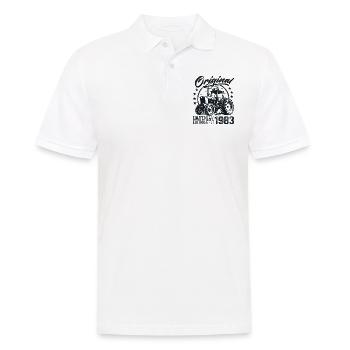 Original 1983 Anniversaire 1983 Fermier Tracteur - Polo Homme - blanc - Devant - Kai (181cm)