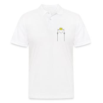Cat with crown Prince princess gift - Men's Polo Shirt - white - Front - Kai (181cm)