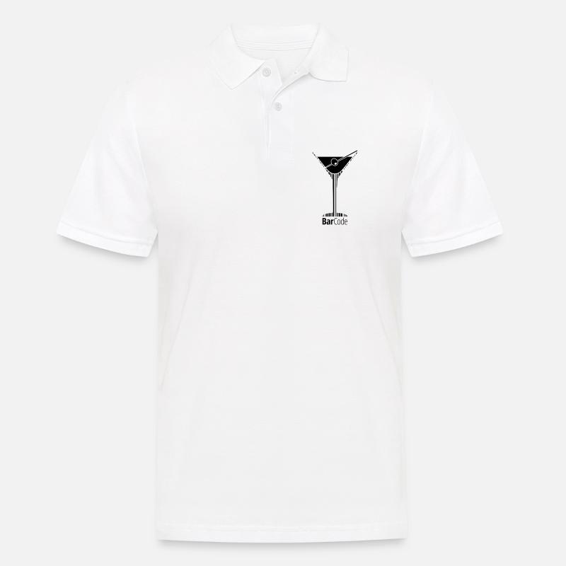 BarCode Martini - Männer Poloshirt - Weiß