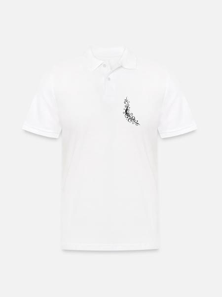 Ornement de tatouage tribal avec des étoiles. - Polo Homme - blanc
