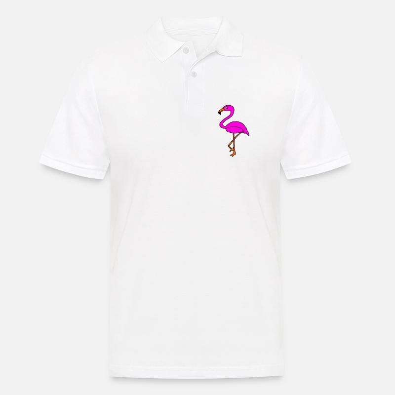 Flamingos Vogel Vögelchen Tiere Geschenk - Männer Poloshirt - Weiß
