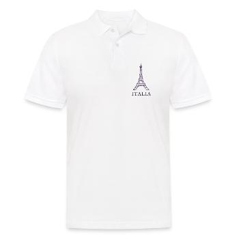 Italien Eifelturm Design - Männer Poloshirt - Weiß - Vorne - Kai (181cm)