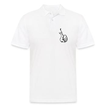 Anglerdaumen Thumbs up Nokidding Logo - Männer Poloshirt - Weiß - Vorne - Kai (181cm)
