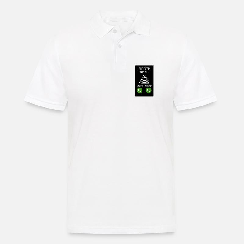 Snooker ruft an - Männer Poloshirt - Weiß