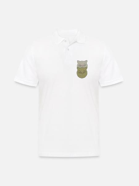 katzen zwillinge - Männer Poloshirt - Weiß