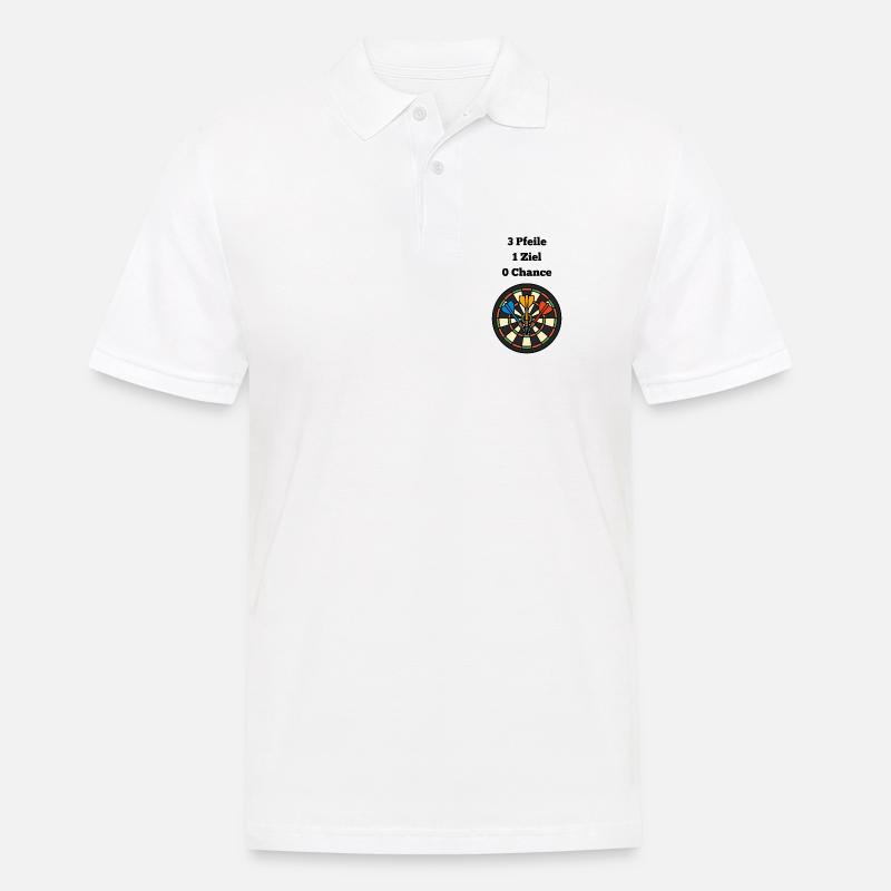 Volltreffer Dartboard Design - Männer Poloshirt - Weiß