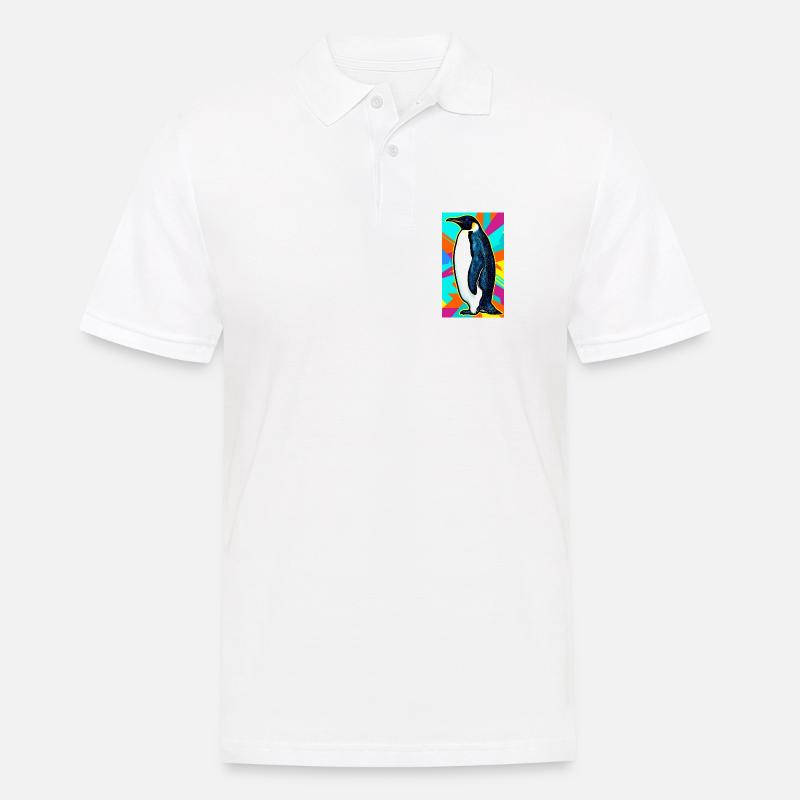 Pinguin - Männer Poloshirt - Weiß