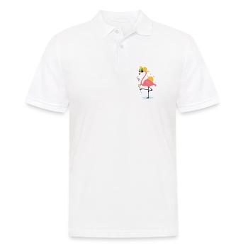 Flamingo Summer Design – Tropical vibe - Men's Polo Shirt - white - Front - Kai (181cm)