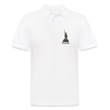Arminius Germanic Hero - Männer Poloshirt - Weiß - Vorne - Kai (181cm)
