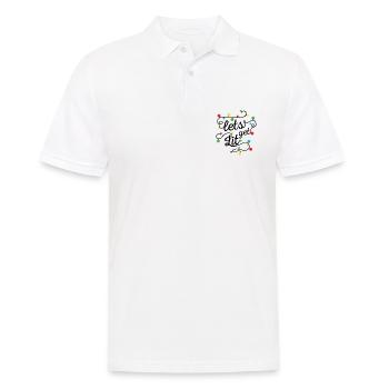 Christmas drink lights bulbs on gift - Men's Polo Shirt - white - Front - Kai (181cm)