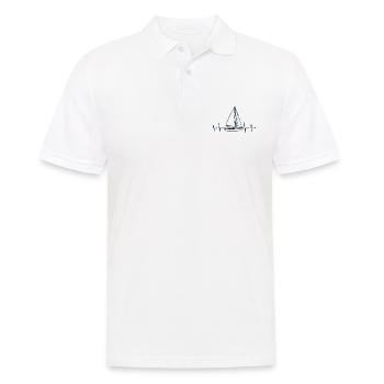 Heartbeat Voilier Marins et amoureux de la mer - Polo Homme - blanc - Devant - Kai (181cm)