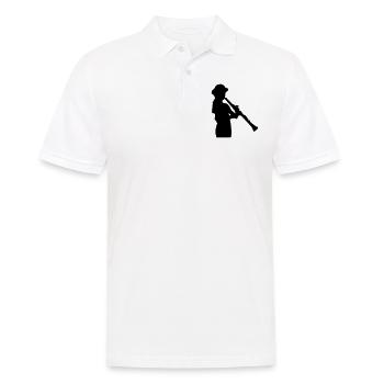 musik klarinette instrument - Männer Poloshirt - Weiß - Vorne - Kai (181cm)