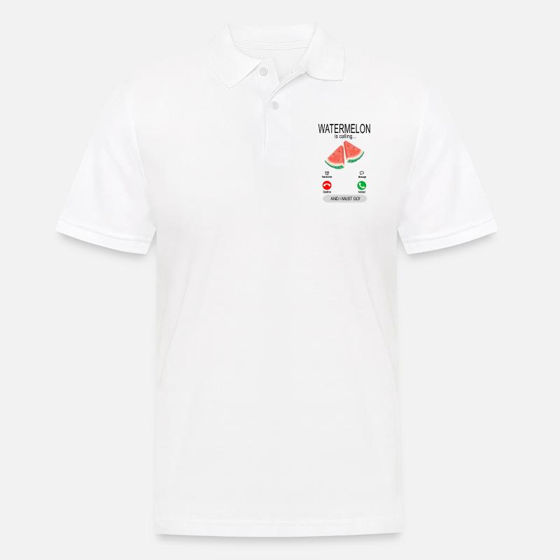 La pastèque appelle - Pastèque Pastèque Pastèque - Polo Homme - blanc