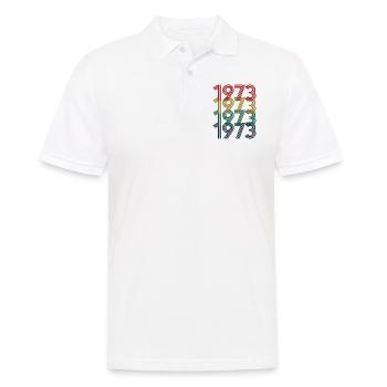 Cool Retro 1973, 50 ans, cadeau de 50e anniversaire - Polo Homme - blanc - Devant - Kai (181cm)