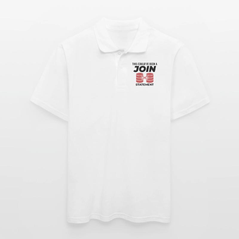 SQL Join Database Statement Programming Data Men's Polo Shirt