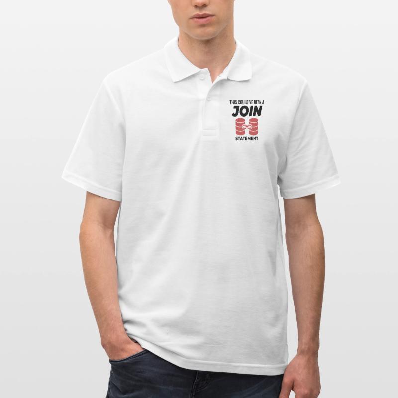 SQL Join Database Statement Programming Data Men's Polo Shirt
