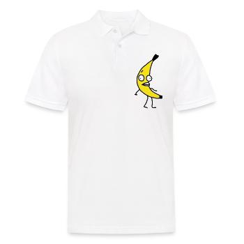 Drôle de banane cool - Polo Homme - blanc - Devant - Kai (181cm)