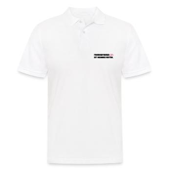 Fahrradfahren Vegan Reiten Pferd Fahrrad - Männer Poloshirt - Weiß - Vorne - Kai (181cm)