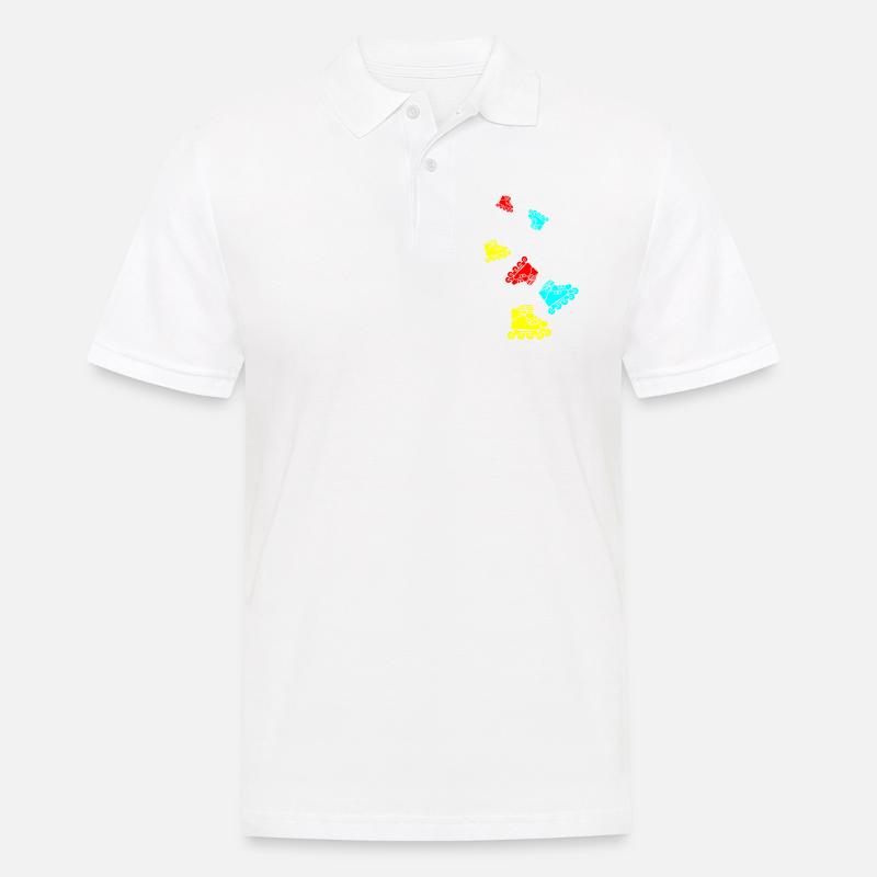 Inline skates symbol - Männer Poloshirt - Weiß