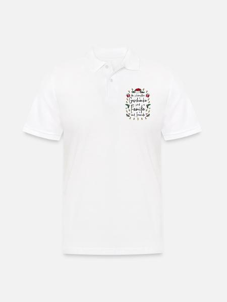 Die schönsten Geschenke sind Familie und Freunde - Männer Poloshirt - Weiß