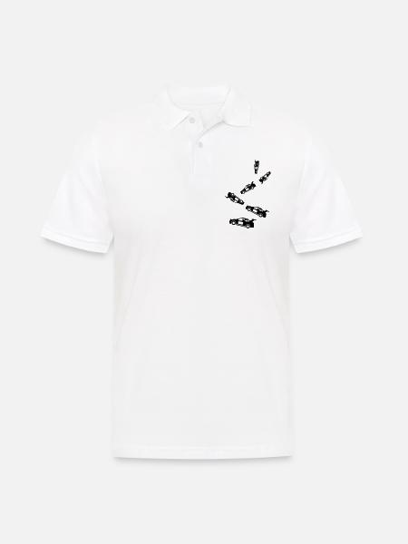 Auto Rennfahrer - Männer Poloshirt - Weiß