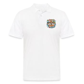 Zwei lachende Ottern Freunde für immer - Männer Poloshirt - Weiß - Vorne - Kai (181cm)