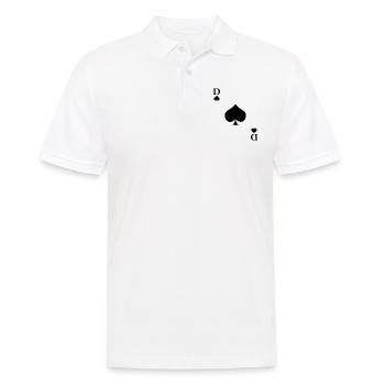 Carnival & Mardi Gras Queen of Spades card game costume - Men's Polo Shirt - white - Front - Kai (181cm)