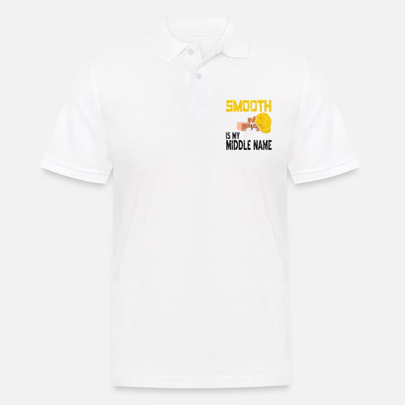 Conception de construction en béton pour les travailleurs de la construction et les chantiers de construction - Polo Homme - blanc