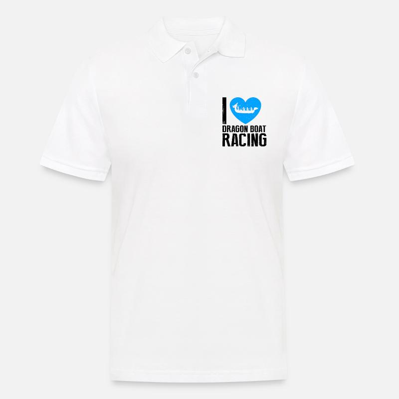 Drachenboot Crew und Drachenbootfahren - Männer Poloshirt - Weiß