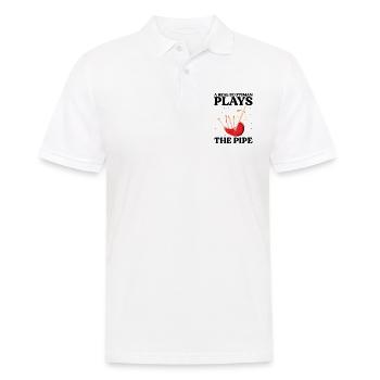 Bagpipes for bagpipe instructors and bagpipers - Men's Polo Shirt - white - Front - Kai (181cm)