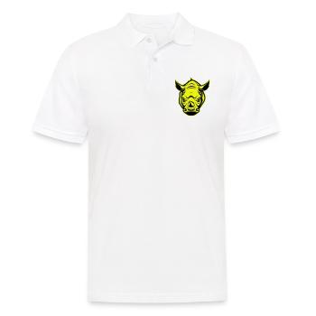 Icône de portrait de tête de rhinocéros - Polo Homme - blanc - Devant - Kai (181cm)