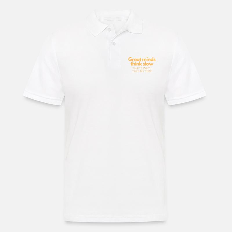 Große Köpfe denken langsam - Männer Poloshirt - Weiß