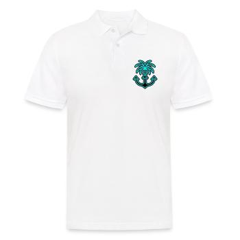 Palm Tree Anchor Heart Love - Men's Polo Shirt - white - Front - Kai (181cm)