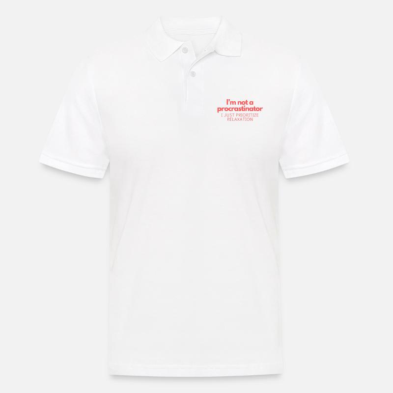 Ich bin kein Zauderer - Männer Poloshirt - Weiß