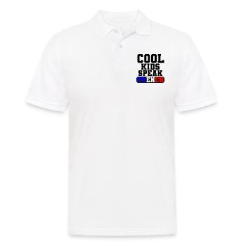 French language Cool Kids Speak Gift for France - Men's Polo Shirt - white - Front - Kai (181cm)