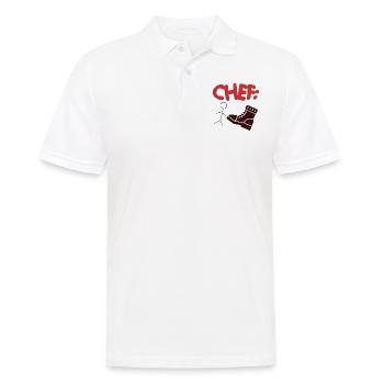 Patron Superviseur Chef de bureau Chef d’équipe Entreprise - Polo Homme - blanc - Devant - Kai (181cm)